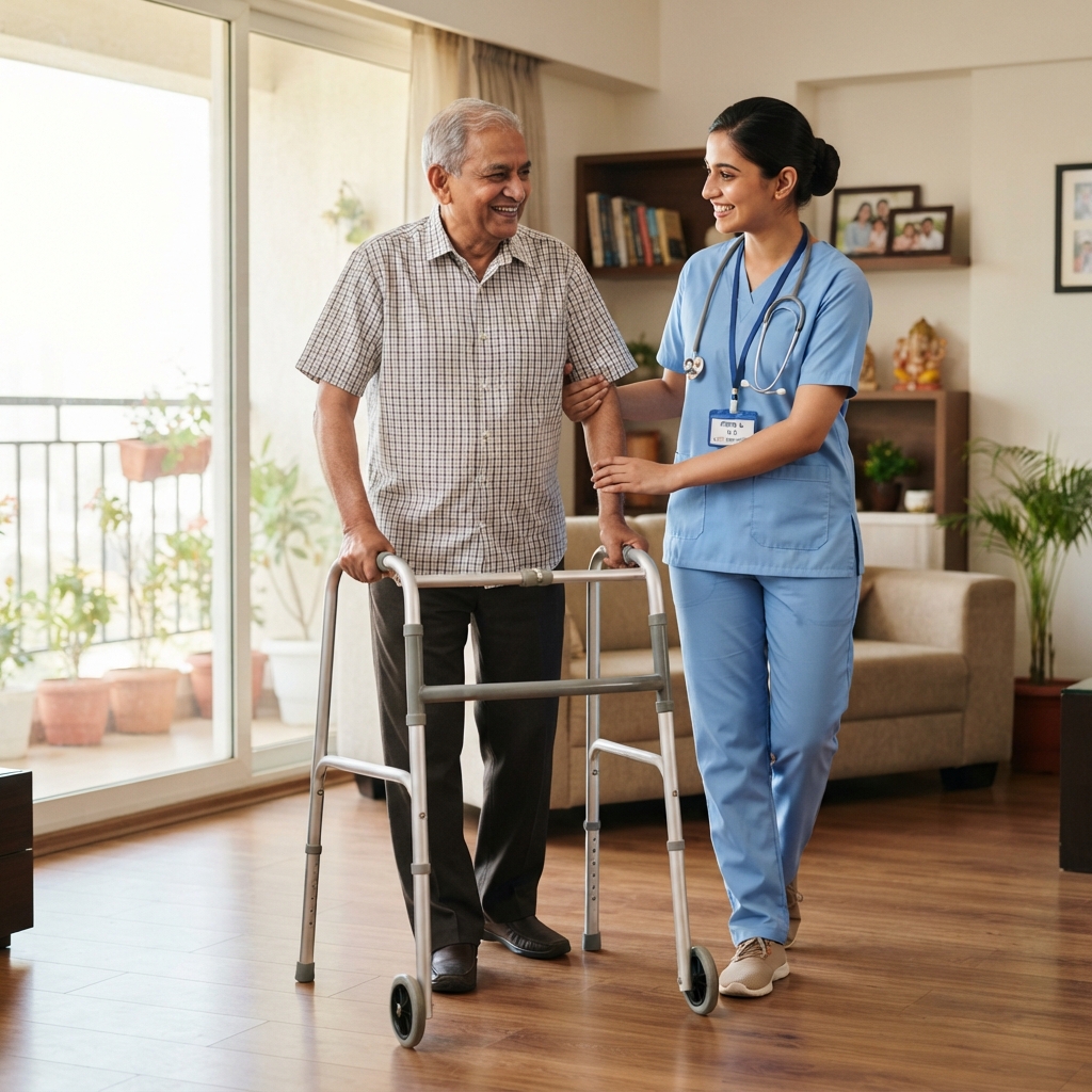 Elderly care by nurse